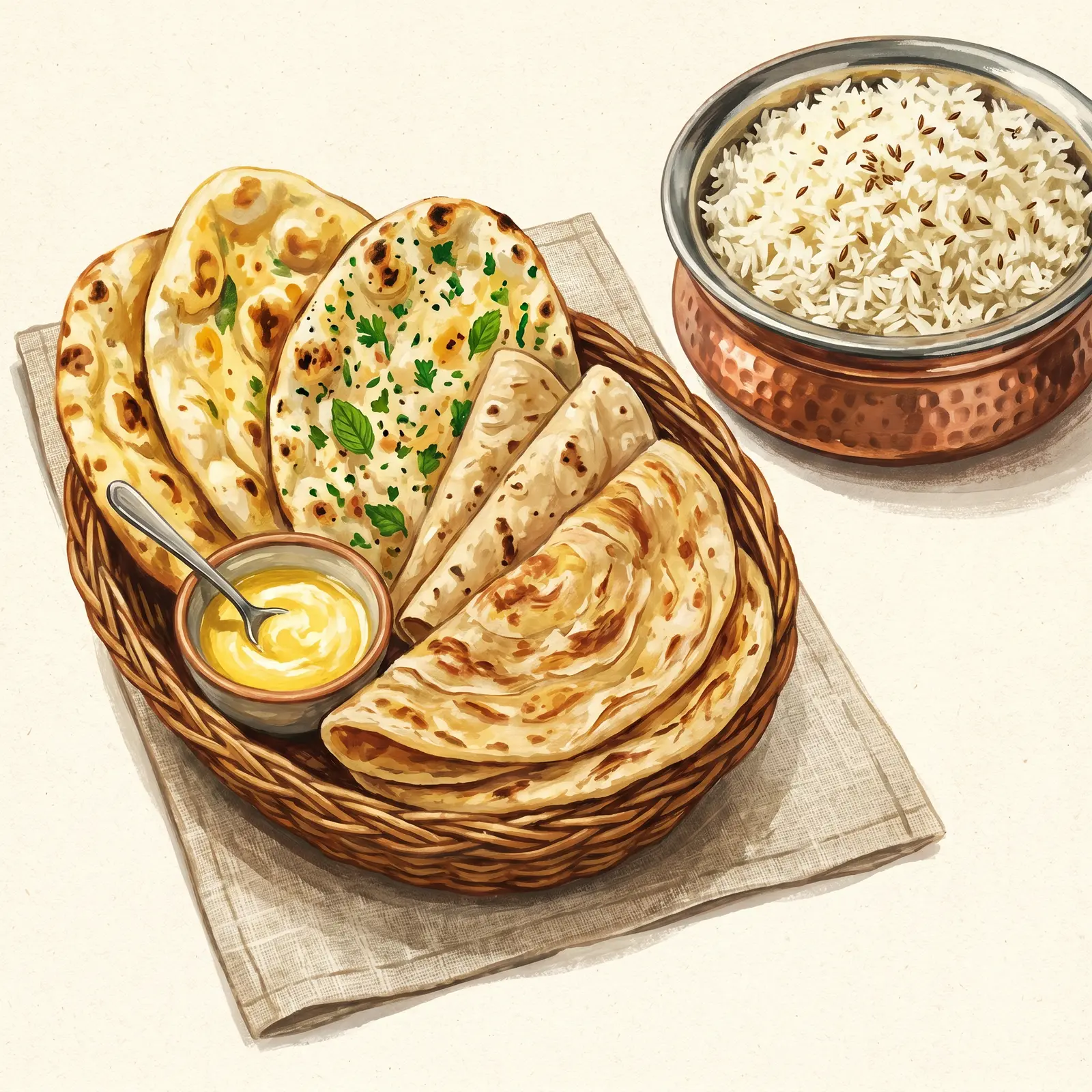 BREADS & RICE illustration