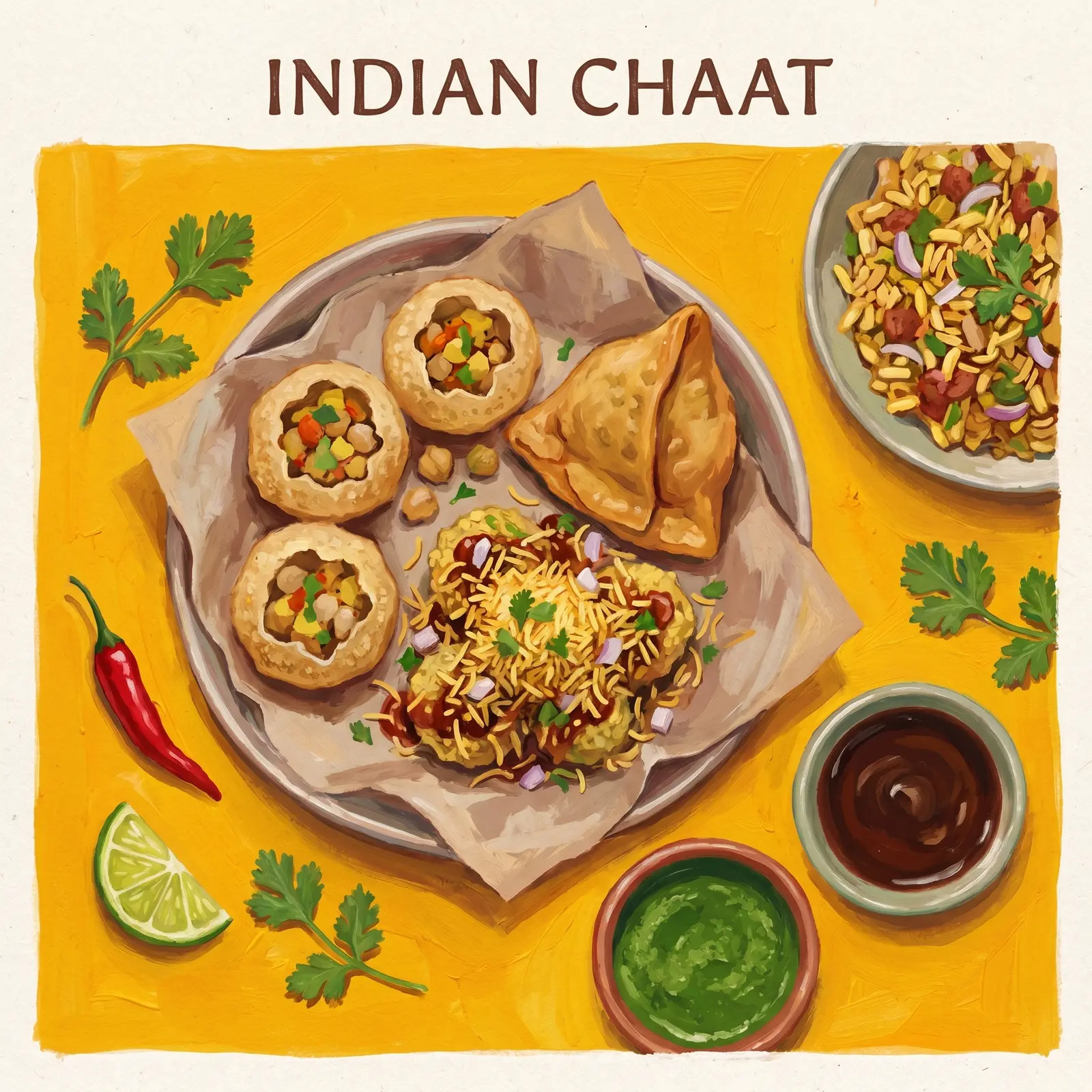 STREET SNACKS · CHAAT illustration